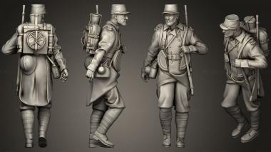 Military figurines French soldier 18 2 3d model